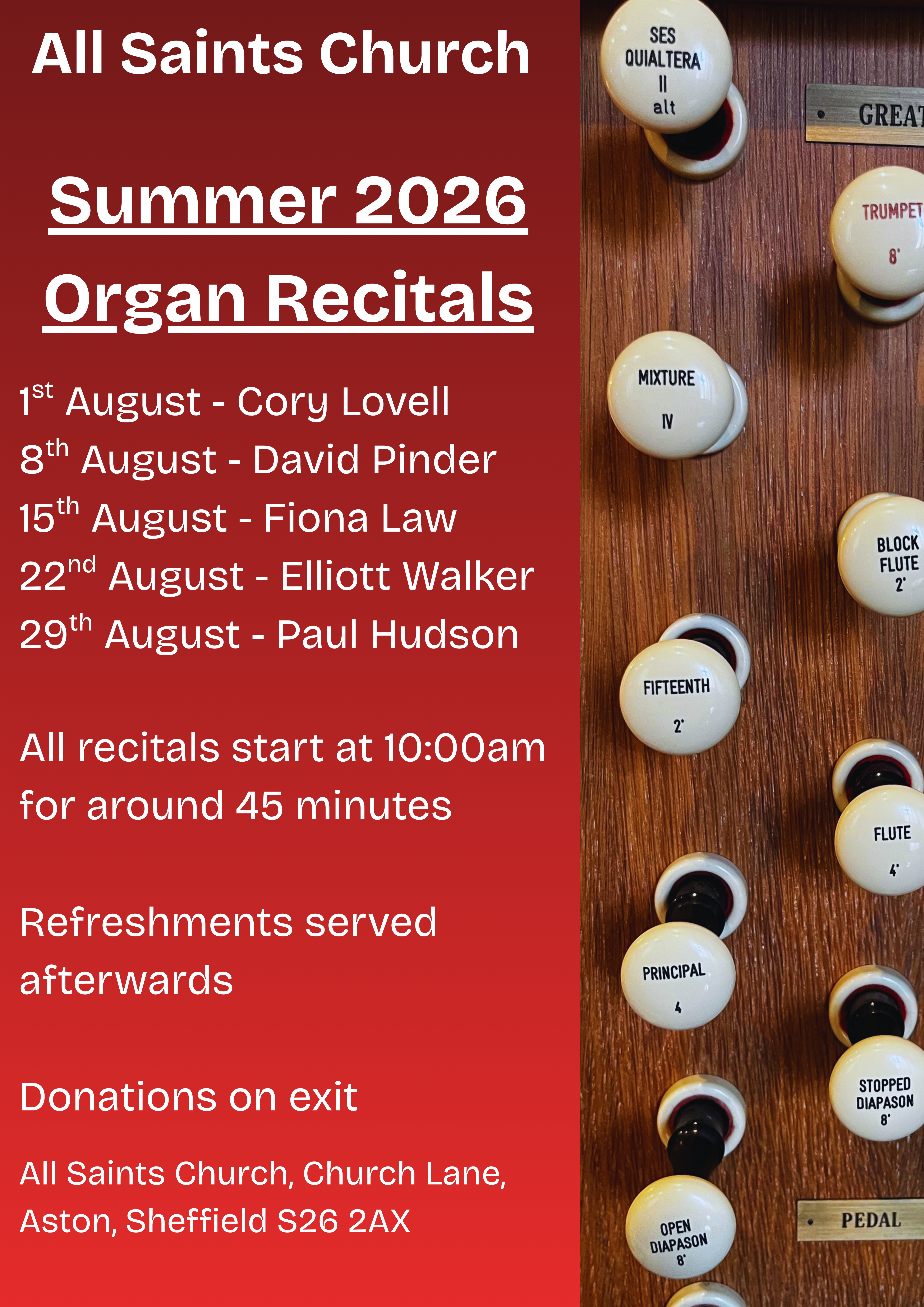 All Saints Church Summer Organ